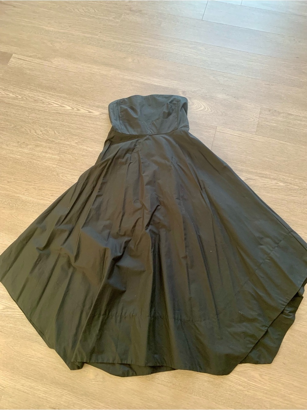 NWOT Banana Republic Factory Black Asymmetrical Strapless Black A-Line Dress
